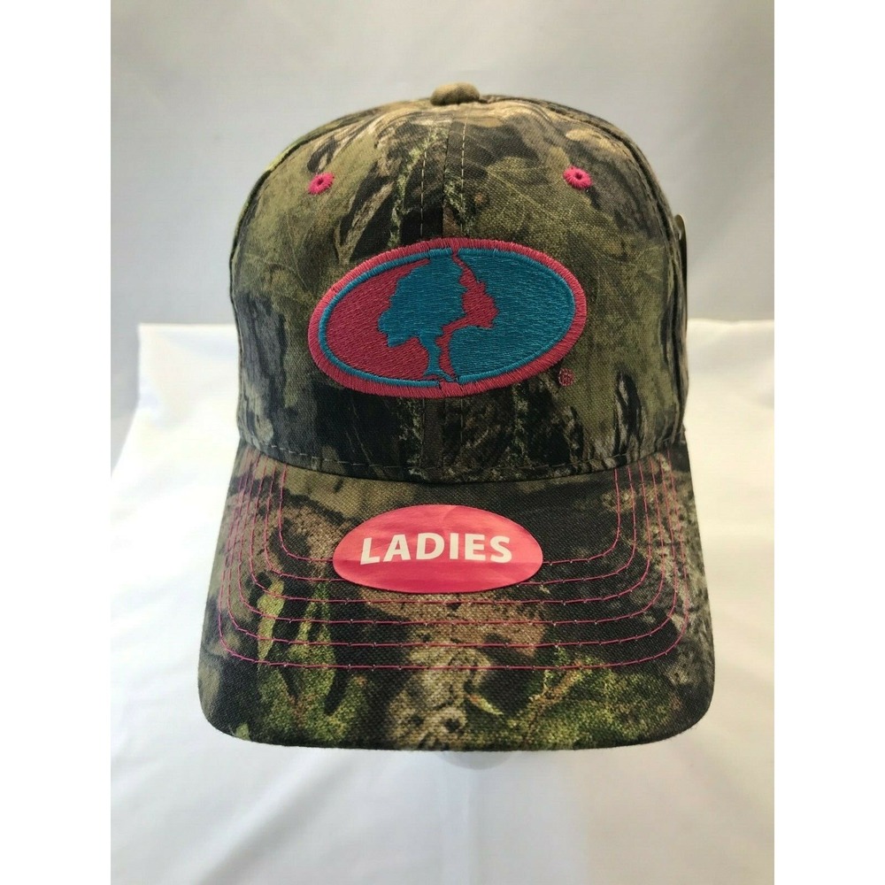 NWT Women's‎ Mossy Oak Green & Pink Camouflage Camo Baseball Cap Hat Adjustable